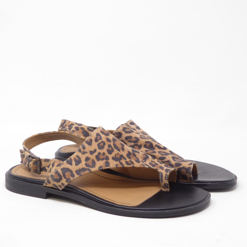 Vionic Women Ella Sandal Brown Leopard Print Slingback Leather Size 8.5 FLAWLESS - Picture 2 of 9